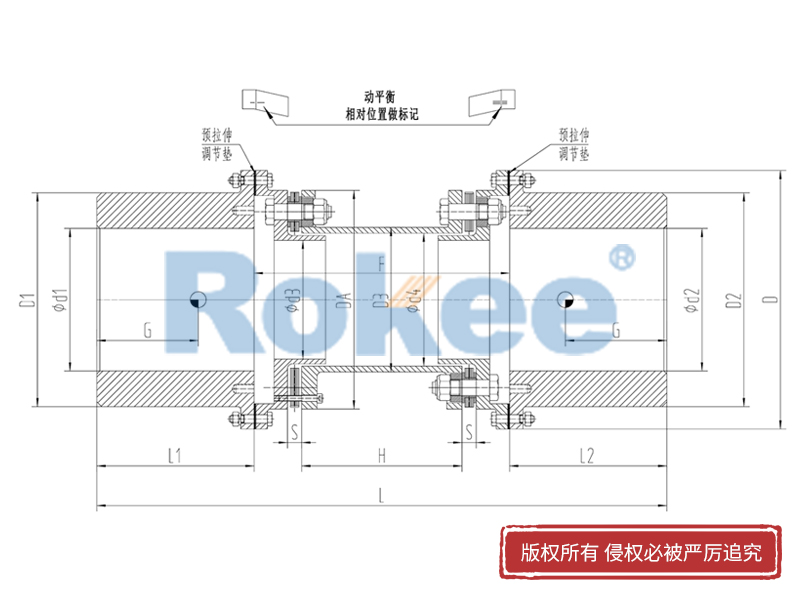 RLQF膜片聯(lián)軸器,RLQF法蘭式快裝膜片聯(lián)軸器