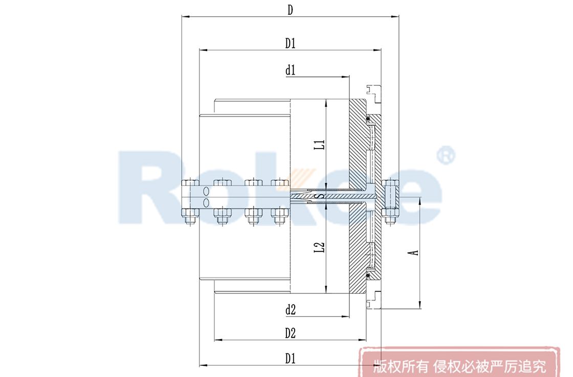 RODV垂直安裝型鼓形齒式聯(lián)軸器